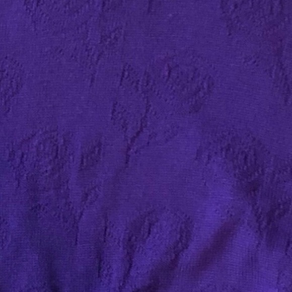Vintage Purple Floral Textured Sweater By Kenneth too! Small - Picture 2 of 7